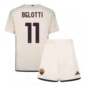 AS Roma Andrea Belotti #11 Koszulka Wyjazdowych Dziecięca 2023-24 Krótki Rękaw (+ Krótkie spodenki)